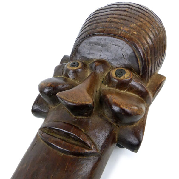 Bâton Ua Rapa Nui Sceptre de commandement ancien Île de Pâques (détail 3/4)