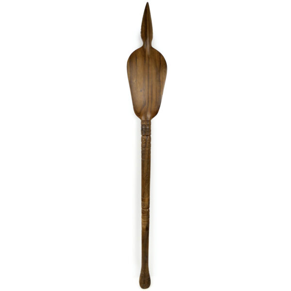 Grande pagaie marquisienne de cérémonie en bois précieux (dos)