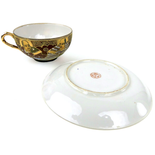 Service à thé Satsuma Dragonware Kutani en porcelaine Début XXe (3/4)