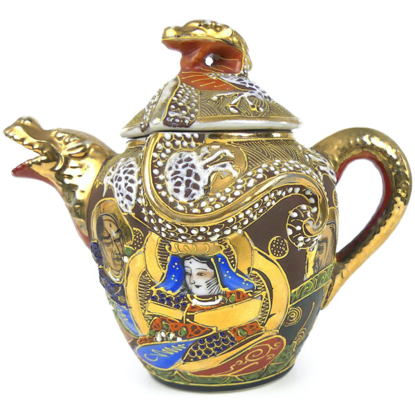 Service à thé Satsuma Dragonware Kutani en porcelaine Début XXe (pot à lait)