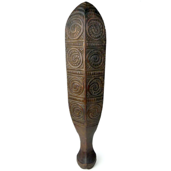 Massue Fa'alaufa'i Lapalapa en bois dense patiné des Îles Samoa (face)