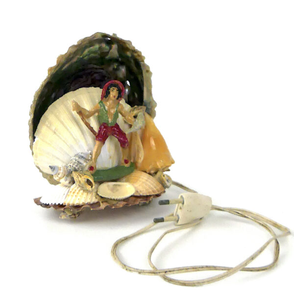 Lampe d’ambiance du pêcheur en ormeau et coquillages Souvenir 60