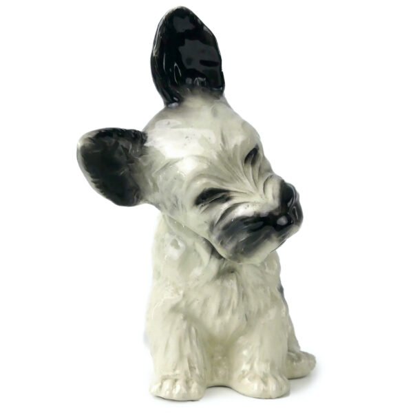 Statuette Scottish Terrier en céramique émaillée Mi-XXe Collection rétro décalée (face)
