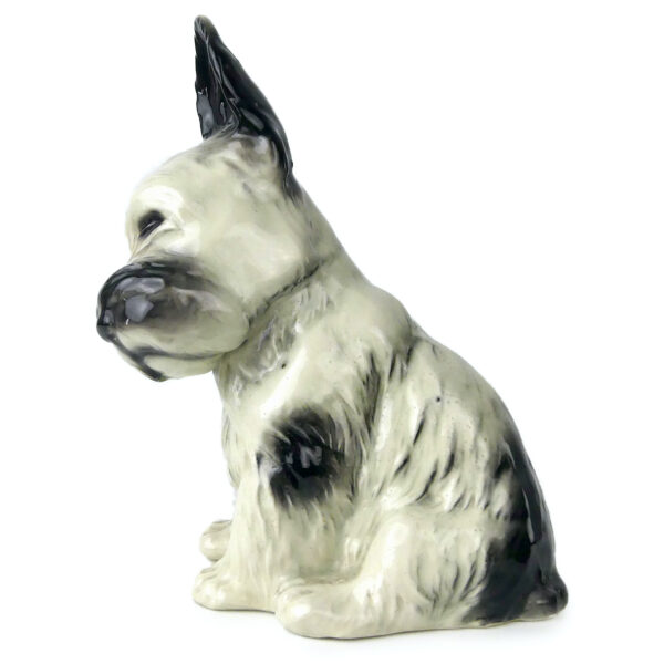 Statuette Scottish Terrier en céramique émaillée Mi-XXe Collection rétro décalée (profil)