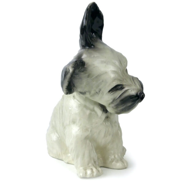 Statuette Scottish Terrier en céramique émaillée Mi-XXe Collection rétro décalée (3/4)