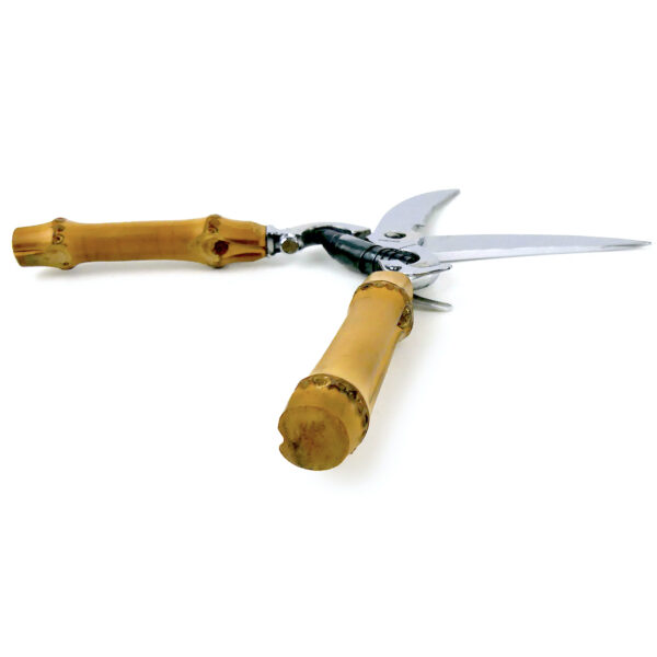 Service à découper Bambou en inox Coutellerie française Années 50/70 (sécateur à volailles)