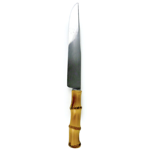 Service à découper Bambou en inox Coutellerie française Années 50/70 (couteau à découper)