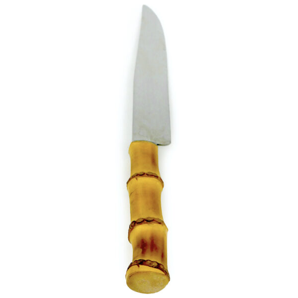 Service à découper Bambou en inox Coutellerie française Années 50/70 (couteau à découper)