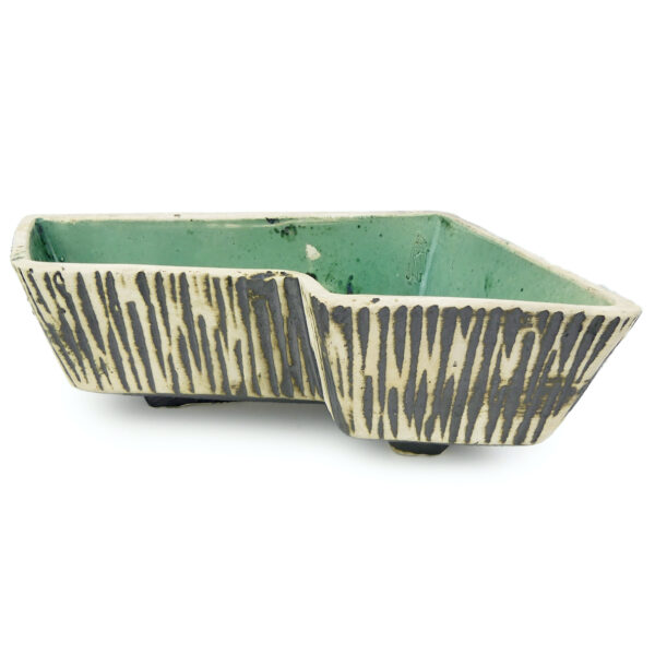 Jardinière cache-pot rectangulaire vintage Adli Reuver Pays-Bas (profil)