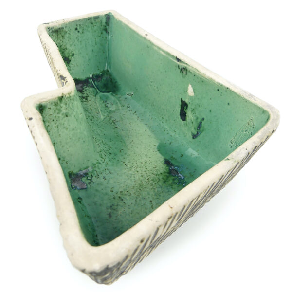 Jardinière cache-pot rectangulaire vintage Adli Reuver Pays-Bas (dessus 3/4)
