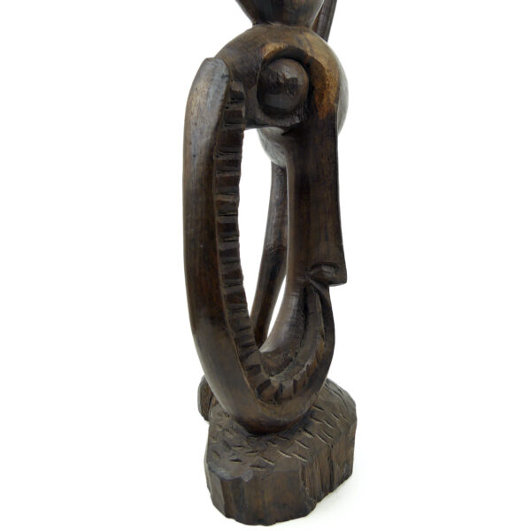 Statue anthropomorphe Shetani Makondé Tanzanie Art africain (détail)