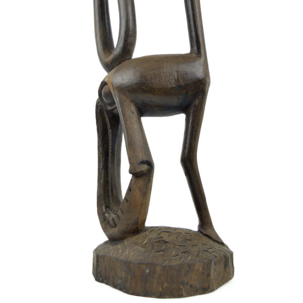 Statue anthropomorphe Shetani Makondé Tanzanie Art africain (détail)