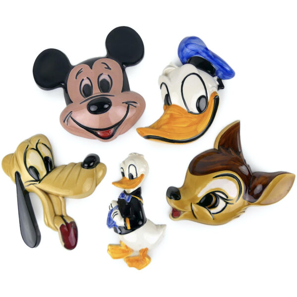Masques muraux en céramique Disney 1960 Cuernavaca Disneyana