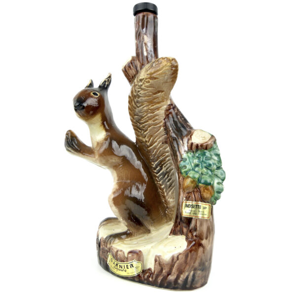 Bouteille écureuil à liqueur Garnier en porcelaine Art populaire France (3/4)