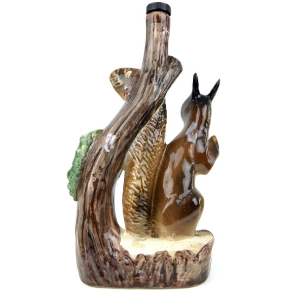 Bouteille écureuil à liqueur Garnier en porcelaine Art populaire France (dos)