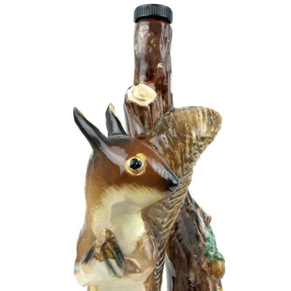 Bouteille écureuil à liqueur Garnier en porcelaine Art populaire France (détail)