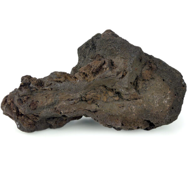 Coupe décorative brutaliste en roche volcanique émaillée Artisanat français (dessous)