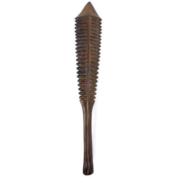 Fa'alaufa'i samoan en bois dense sculpté à patine brune Îles Samoa (face)