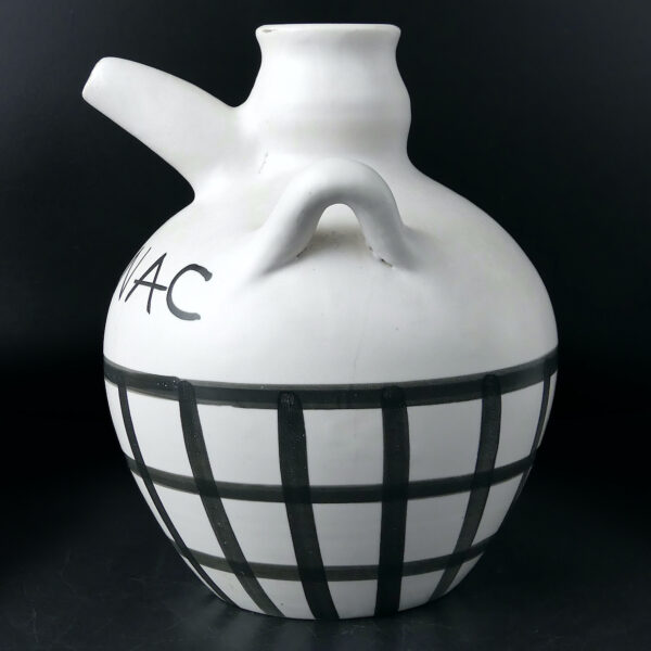 Cruche Capron Vallauris rare cruche à cognac en céramique Design 50 (profil)