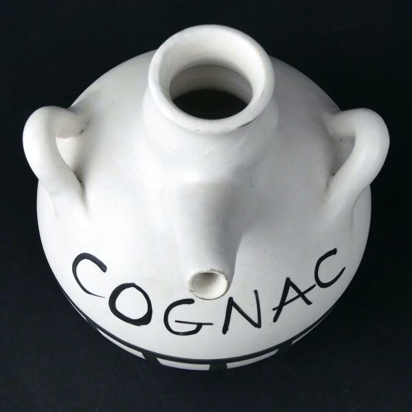 Cruche Capron Vallauris rare cruche à cognac en céramique Design 50 (dessus 3/4)