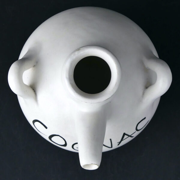Cruche Capron Vallauris rare cruche à cognac en céramique Design 50 (dessus)