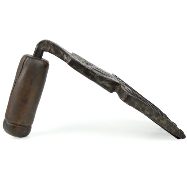 Peigne de tisserand berbère en fer forgé et bois Outil traditionnel ancien (profil)