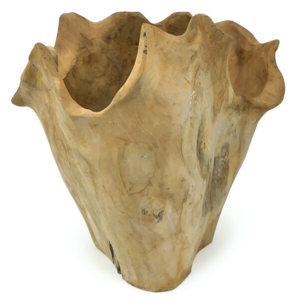 Cache-pot en teck massif Coupe Vide-Poches Déco zen Bohème chic (3/4)