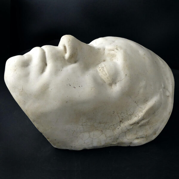 Masque mortuaire de Ludwig van Beethoven ancien moulé en plâtre (profil)