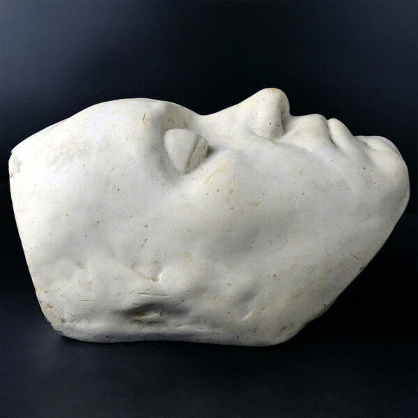 Masque mortuaire de Ludwig van Beethoven ancien moulé en plâtre (profil)