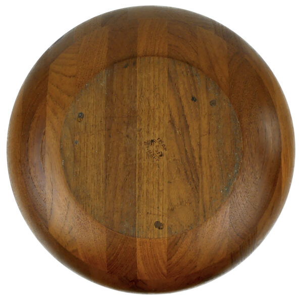 Service à salade vintage scandinave en teck Design danois ESA (dessous)