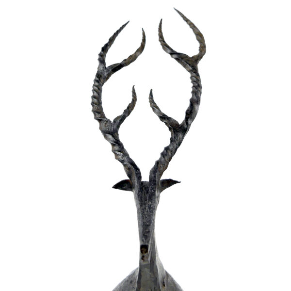 Sculpture de cerf en fer forgé Ferronnerie Art populaire Mi-XXe (détail)