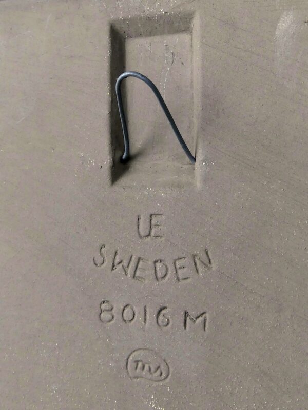 Plaque murale Fågel de Mari Simmulson Série Targa 1968 Suède
(détail dos)