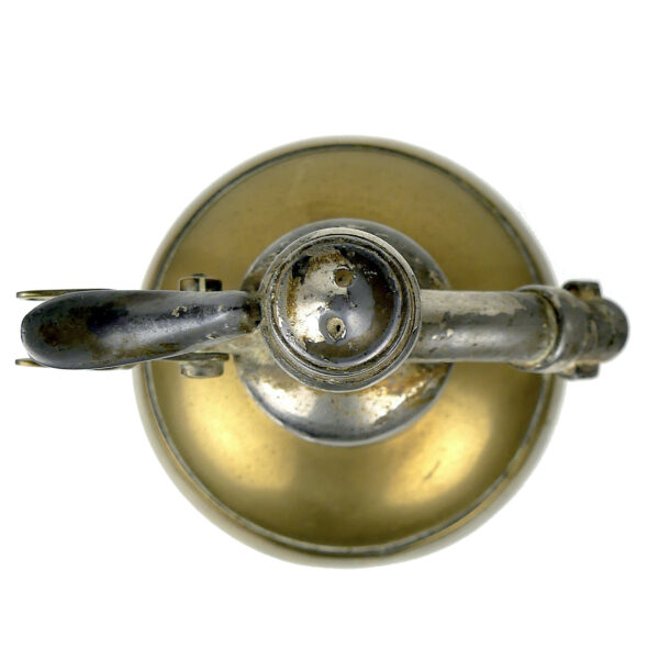 Grand siphon à eau de Seltz bleu et doré Bouteille de collection Paris (dessus)