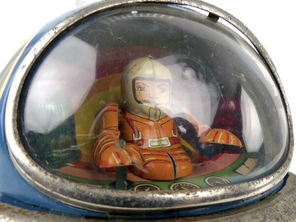Véhicule Planet Explorer vintage Jouet tinplate ancien rare Modern Toys Japan (détail)