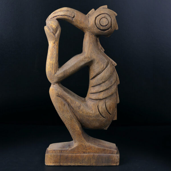 Petit Tangata Manu pascuan en bois clair - Rapa Nui - île de Pâques (profil)