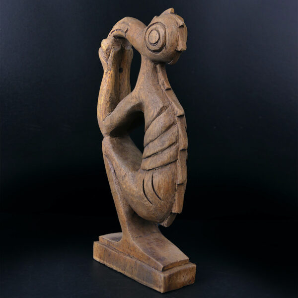 Petit Tangata Manu pascuan en bois clair - Rapa Nui - île de Pâques (3/4 dos)