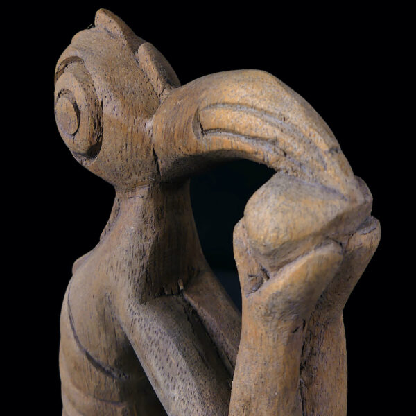 Petit Tangata Manu pascuan en bois clair - Rapa Nui - île de Pâques (détail)